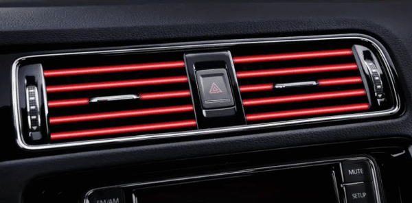 Car Air Conditioner Air Outlet Decorative Strips Colour Red