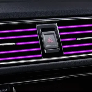 Car Air Conditioner Air Outlet Decorative Strips Colour Purple