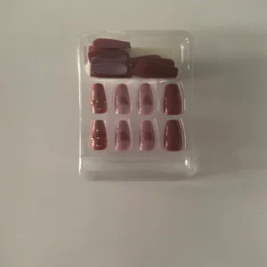 Ladies Brown Coloured False Nails