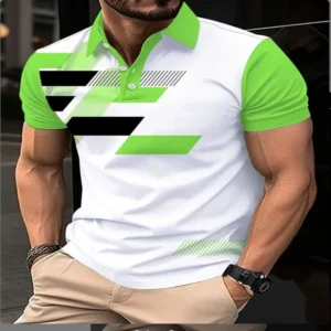 Men`s Golf Polo Shirt Color Green