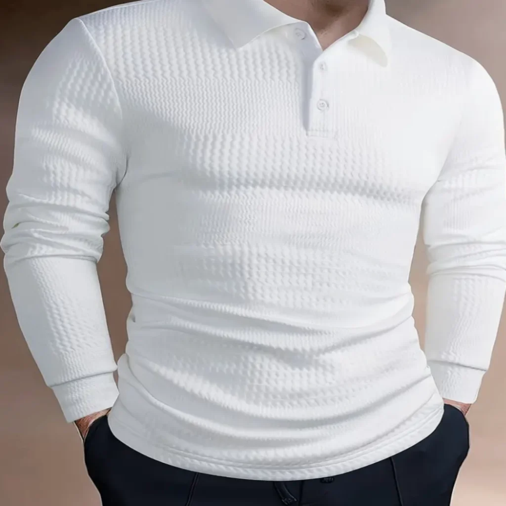 Mens Long sleeve Shirt Color White