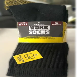 Mens Work Socks Color Black