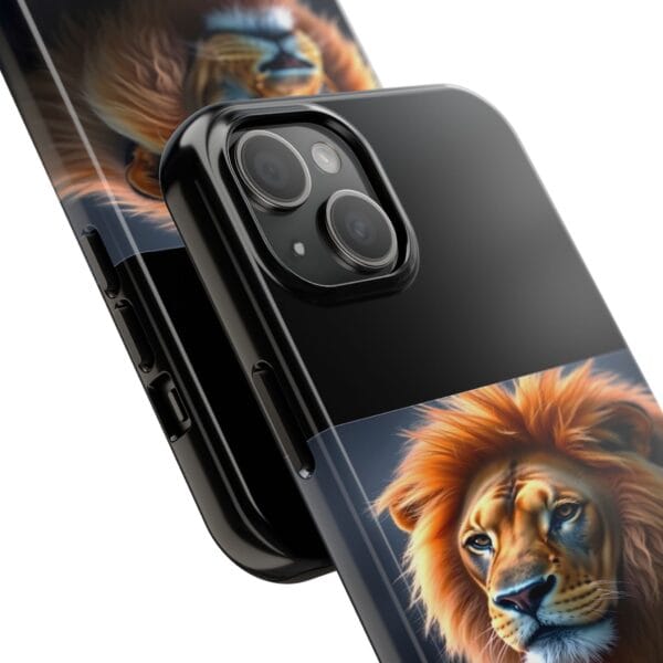 Lion-Themed Tough Phone Case - 'Don't Touch, I Bite. - Image 22