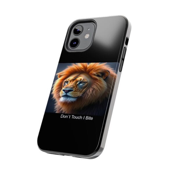 Lion-Themed Tough Phone Case - 'Don't Touch, I Bite. - Image 11