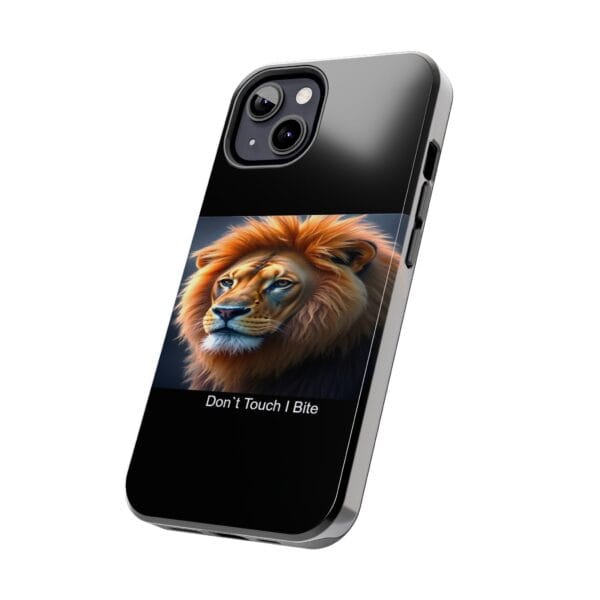 Lion-Themed Tough Phone Case - 'Don't Touch, I Bite. - Image 15