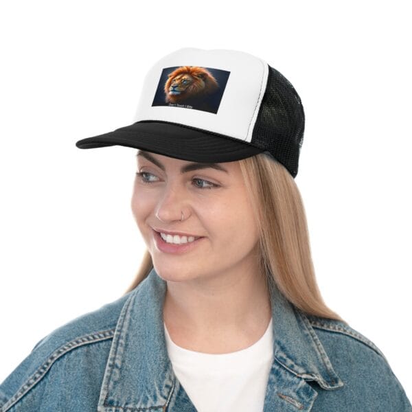 Lion Graphic Trucker Cap - Don't Touch I Bite - Image 4