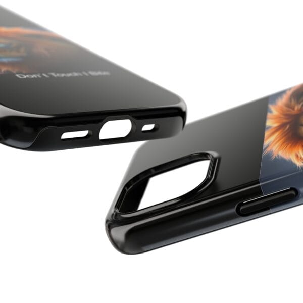 Lion-Themed Tough Phone Case - 'Don't Touch, I Bite. - Image 19