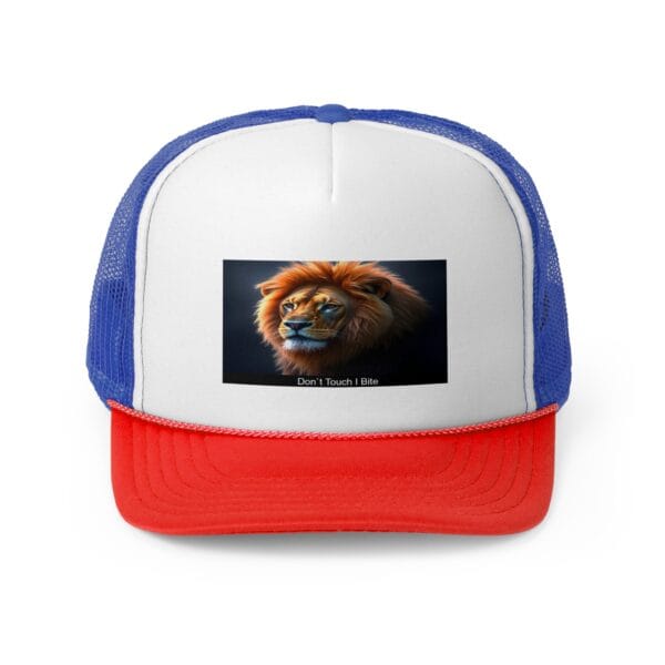 Lion Graphic Trucker Cap - Don't Touch I Bite - Image 5