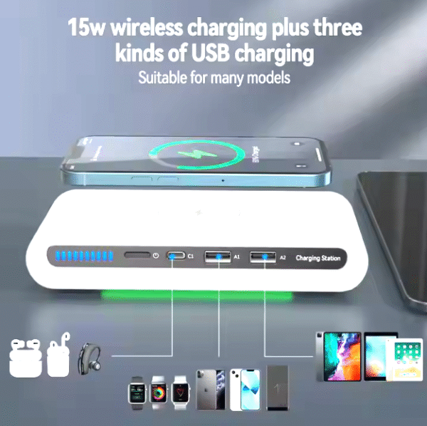 Type-C USB Stay Powered Up: Wireless Charging Station. - Image 2
