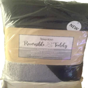 Teddy Bedding Sleep down bedding set Colour Grey and Dark Brown