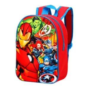 Official Avengers 3D EVA backpack with moulded front design, lightweight kids school bag featuring Marvel Avengers characters
