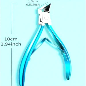 Professional stainless steel nail clipper for thick nails and ingrown toenails with sharp curved blade and ergonomic non-slip handle